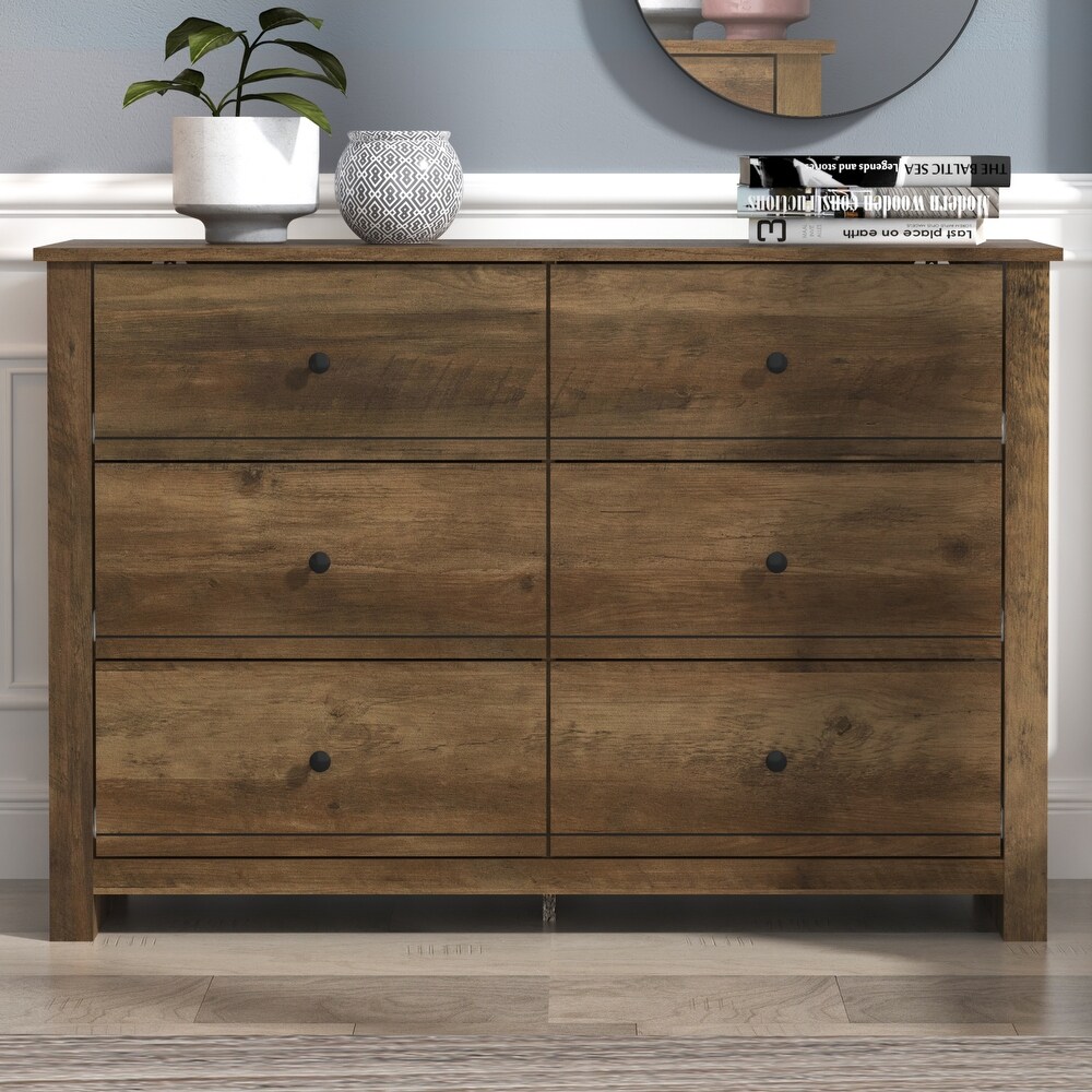 GALANO Genoa 6 Drawer Dresser 31.5 in. x 46.5 in. x 16.5 in.