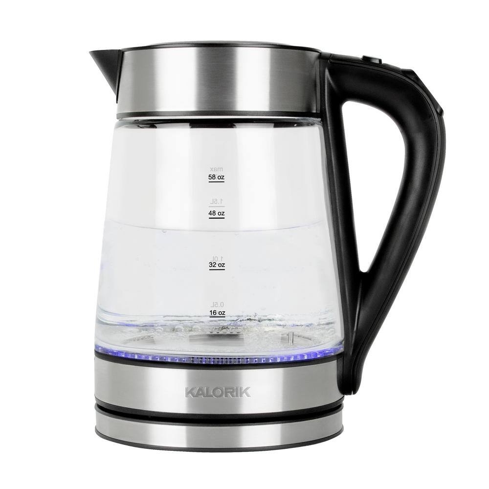 KALORIK 7-Cup Cordless Glass Electric Kettle JK 45907 SS