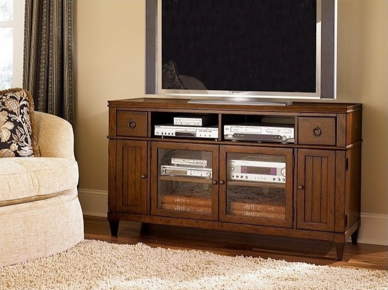 Hammary Sunset Valley Entertainment Console  Brown   Transitional   Entertainment Centers And Tv Stands   by Emma Mason  Houzz