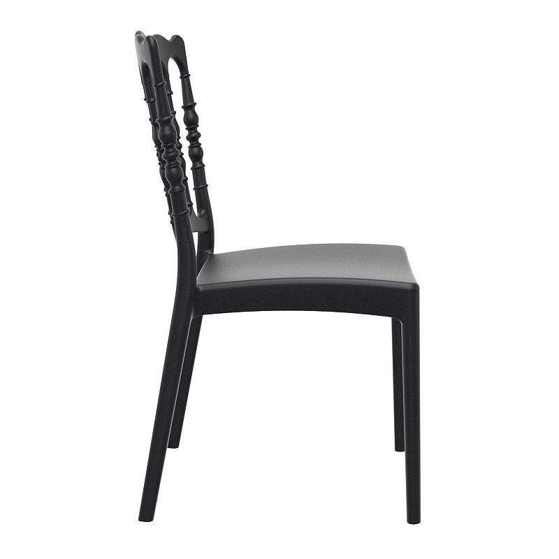 36 Black Stackable Outdoor Patio Dining Chair