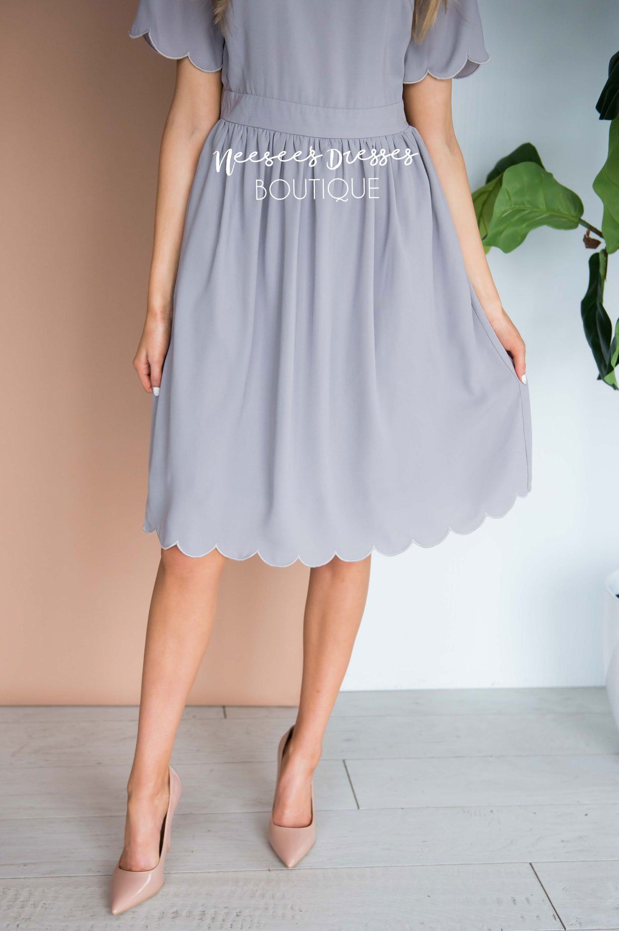 The Katrina Scallop Hem Dress