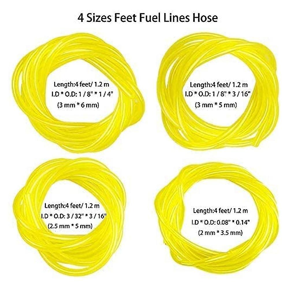 4 Size 4-feet-long Fuel Line Gas Hose Tube For Weedeater Craftsman String Trimmer Chainsaw Blower