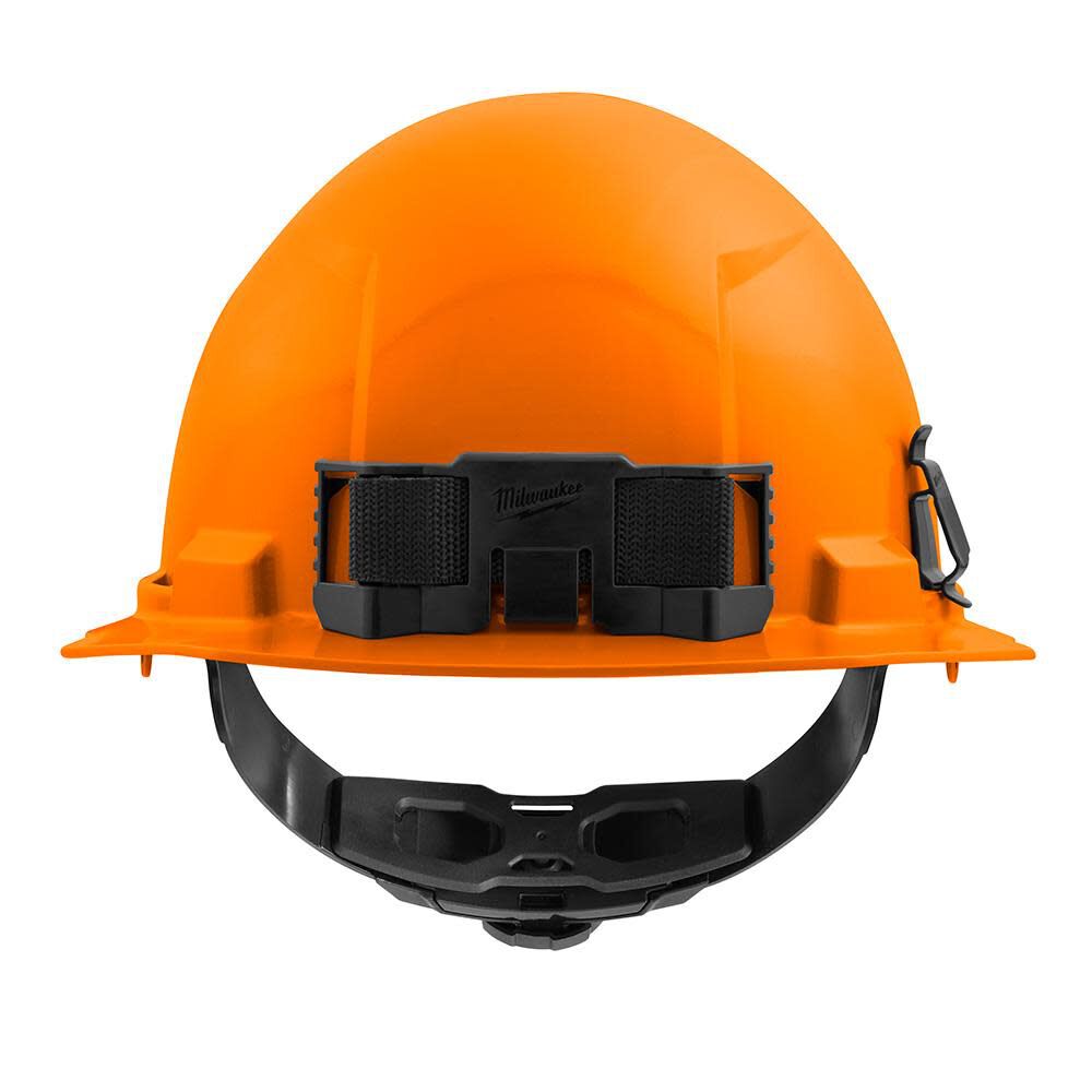 Milwaukee Orange Front Brim Hard Hat with 4pt Ratcheting Suspension Type 1 Class E 48-73-1112 from Milwaukee