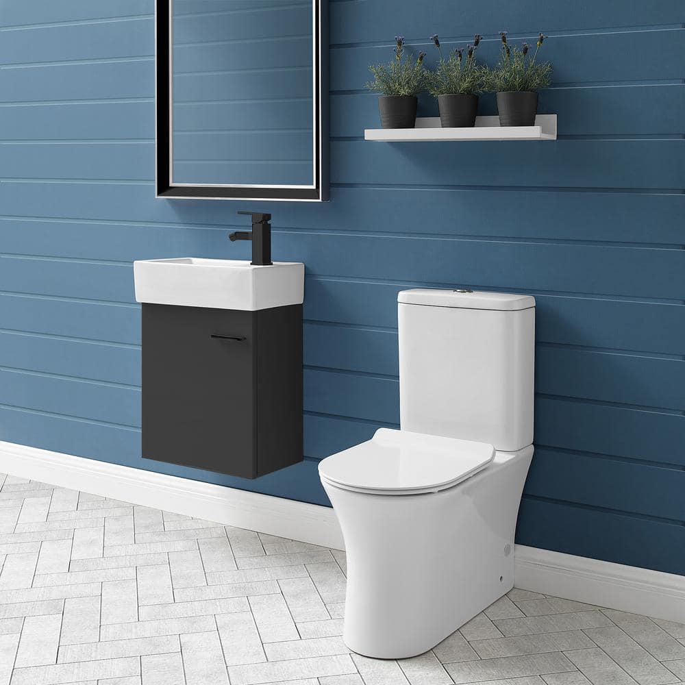 Swiss Madison Calice 2piece 08128 GPF Dual Flush Elongated Toilet in White Seat Included