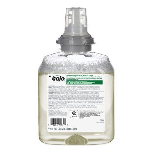 Gojo TFX Green Certified Foam Hand Cleaner Refill | Unscented， 1200mL | GOJ566502