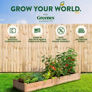 Greenes Fence 2 ft. x 8 ft. x 11 in. Premium Cedar Raised Garden Bed RC249612P