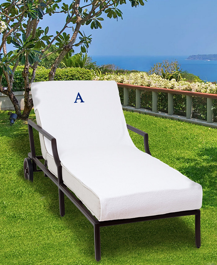 Linum Home Personalized Turkish Cotton Chaise Lounge Cover Collection