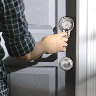 Lockly Flex Touch Satin Nickel Single-Cylinder Bluetooth Mobile App Controlled Deadbolt Lock with Biometric 3D Fingerprint PGD7YSN