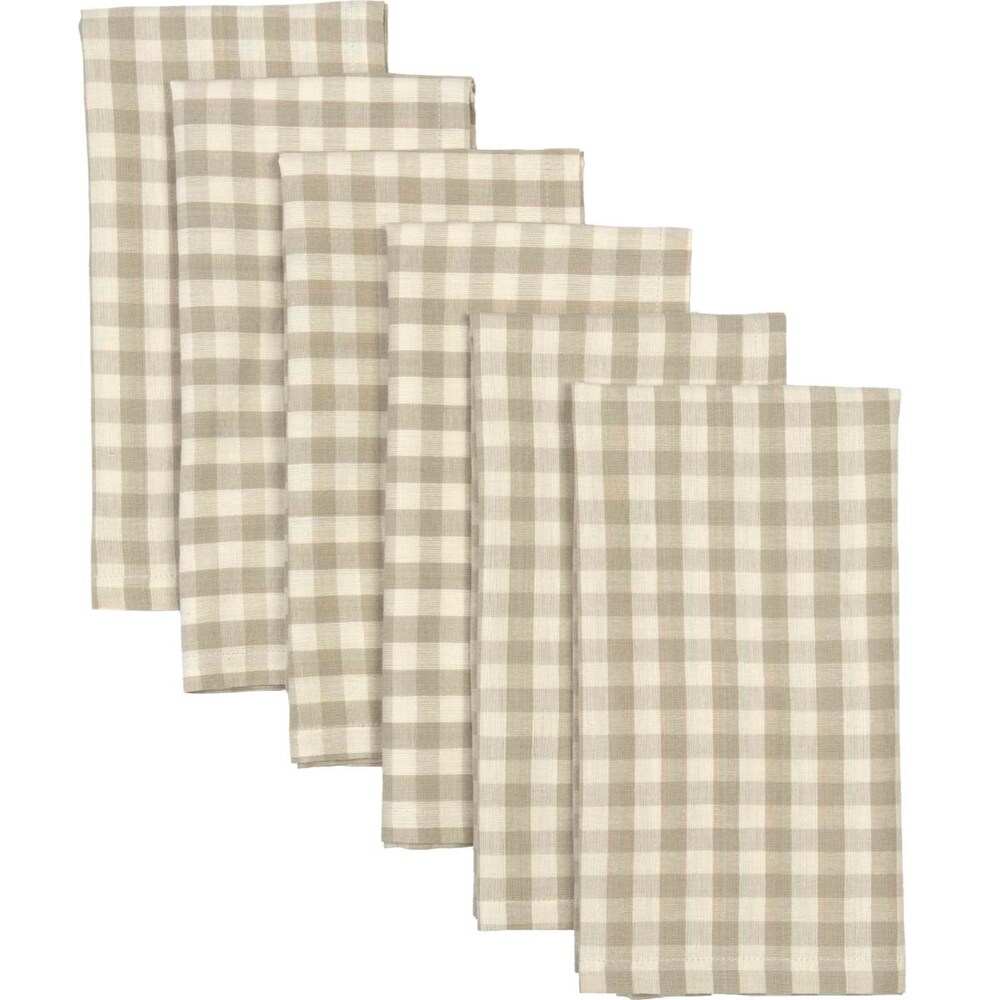 Set of 6 Katie Gingham Check Napkins   Napkin 18x18