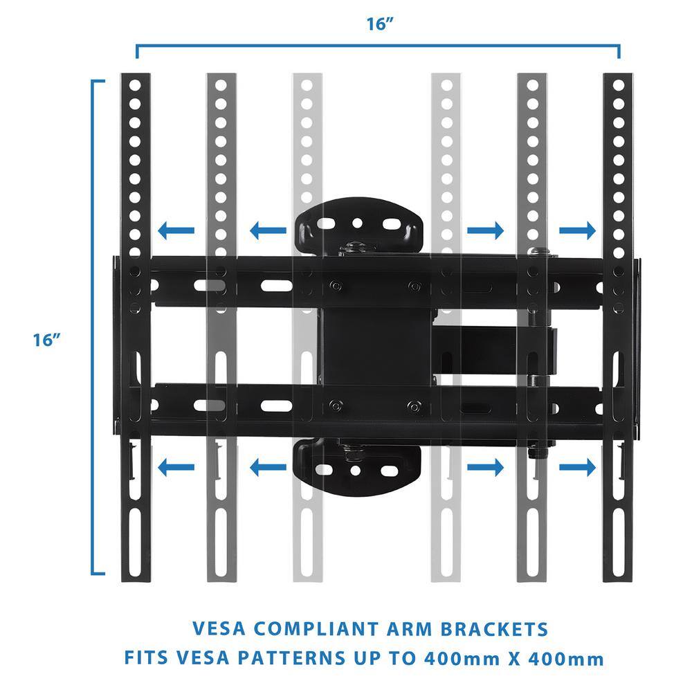 mount-it! Full Motion Corner TV Wall Mount Extending Arm for 20 in. to 55 in. Screen Size MI-4471