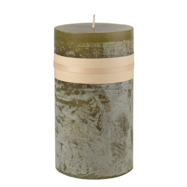 Moss Green Traditional Cylindrical Pillar Candle