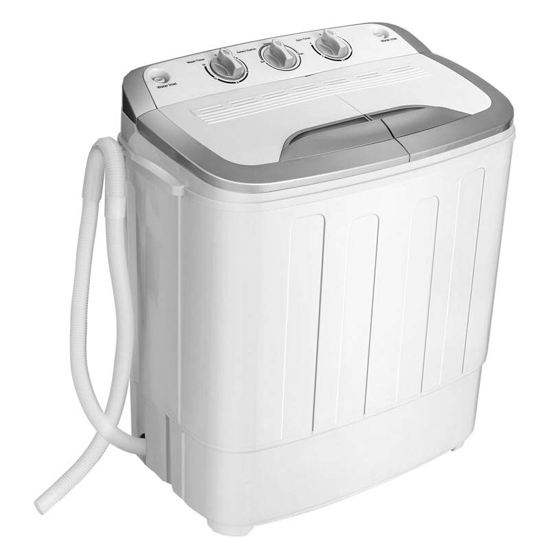 13 LBS Portable Washing Machine, Twin Tub Top Load Washer Dryer Combo for Rv Apartment Dorm