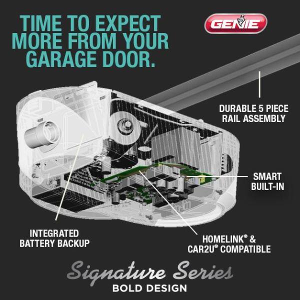 Genie Signature Series 1 hp. Belt Drive Smart Garage Door Opener with Battery Backup 7155D-TSV