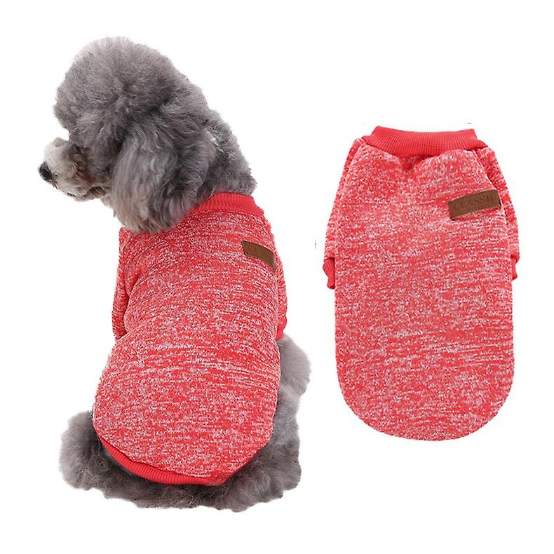 Pet Dog Clothes Dog Sweater Soft Thickening Warm Pup Dogs Shirt Winter Puppy Sweater For Dogs (red， Xl)