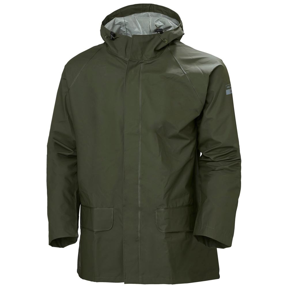 Helly Hansen Mandal Rain Jacket Polyester Army Green 4X ;