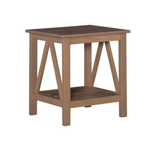 Rectangular End Table with Bottom shelf