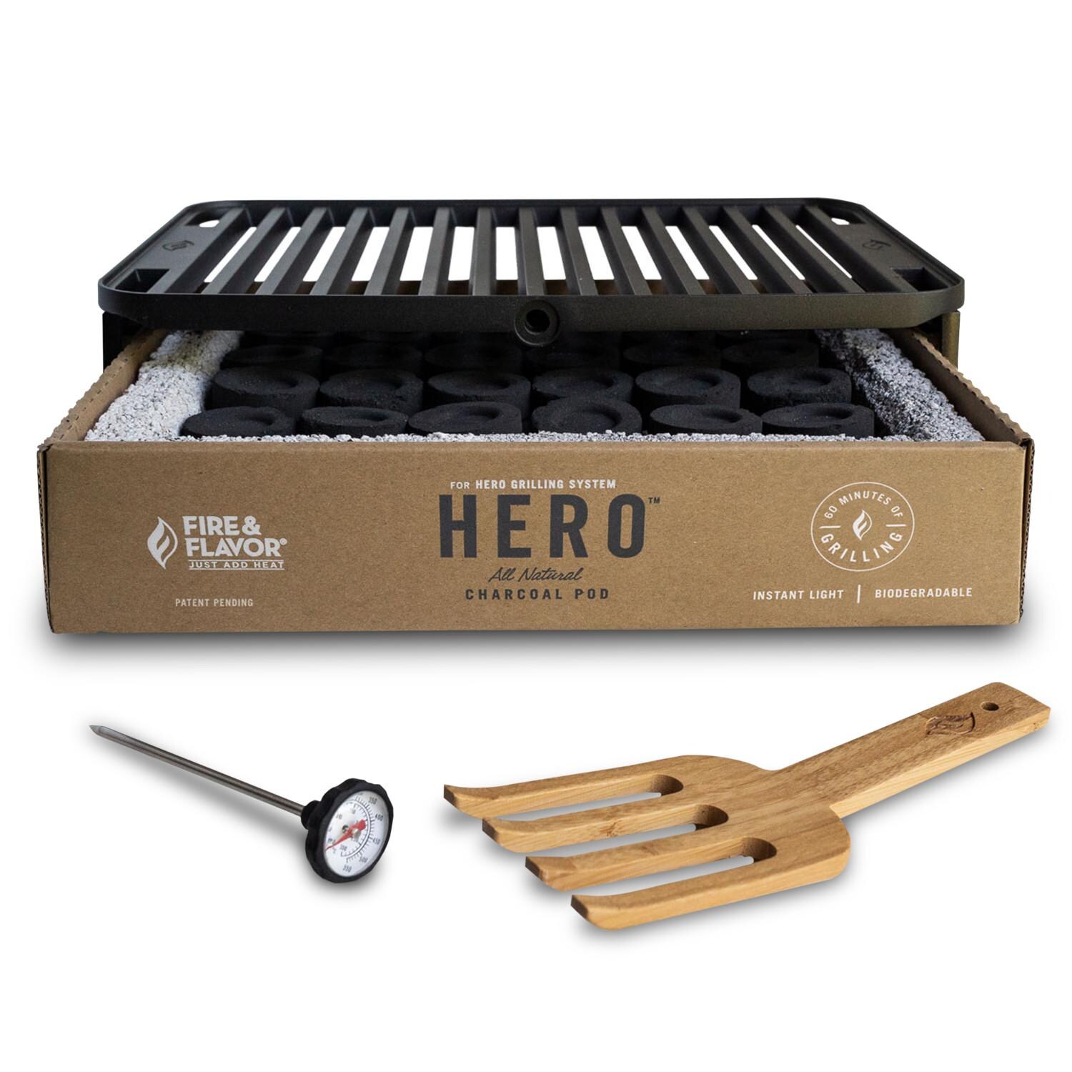 Fire and Flavor HERO Charcoal Grill Kit