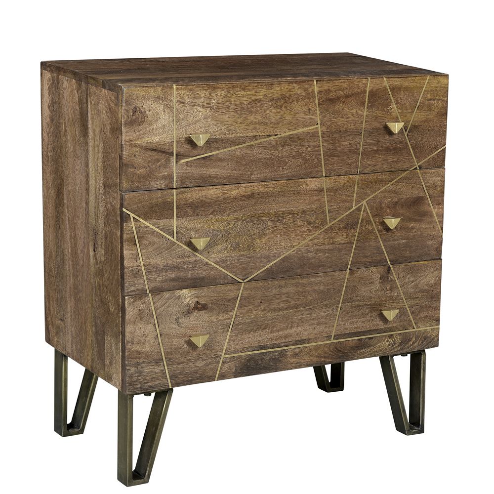 Bengal Manor Geometric 3-Drawer Dresser