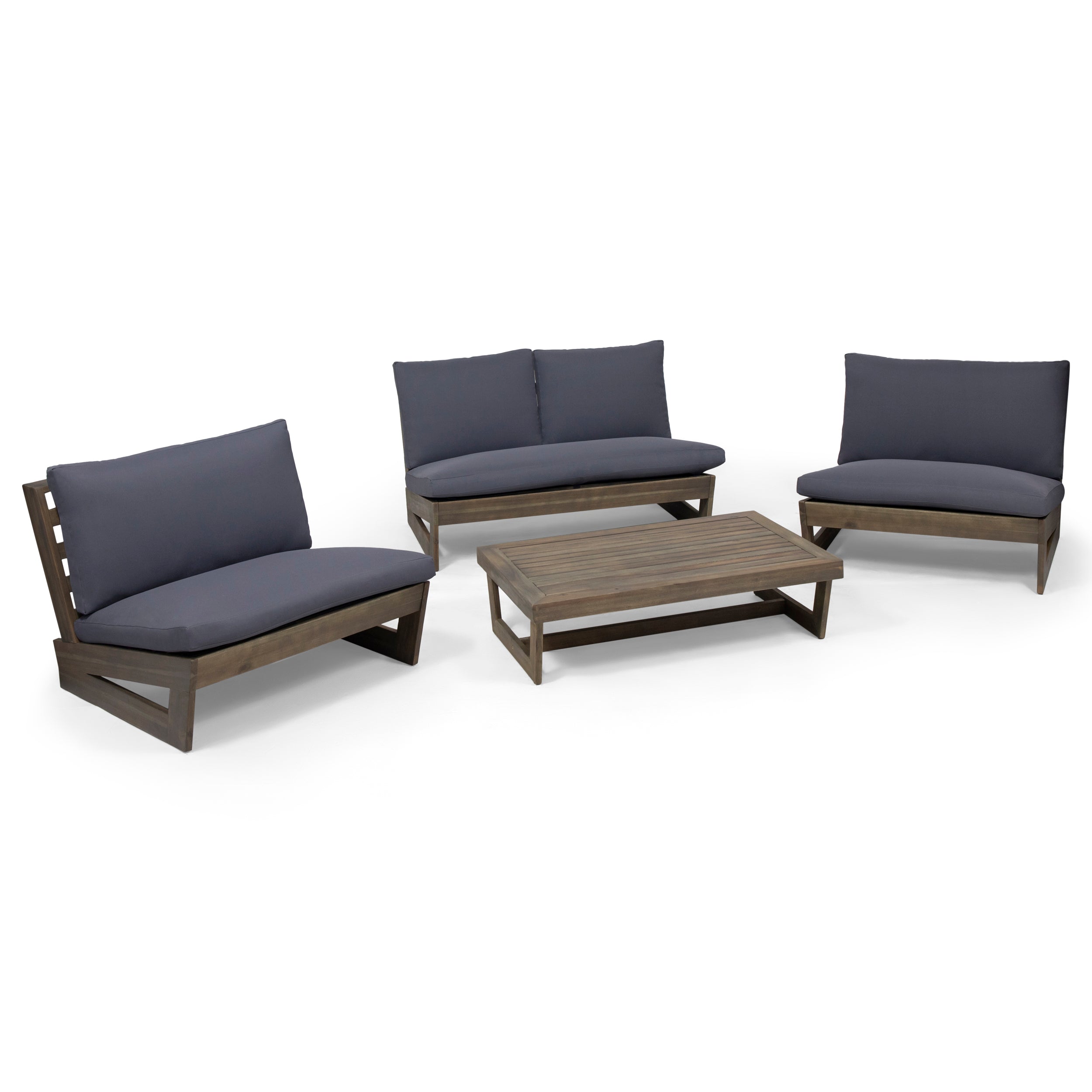 Hannah Outdoor 4 Seater Chat Set with Coffee Table