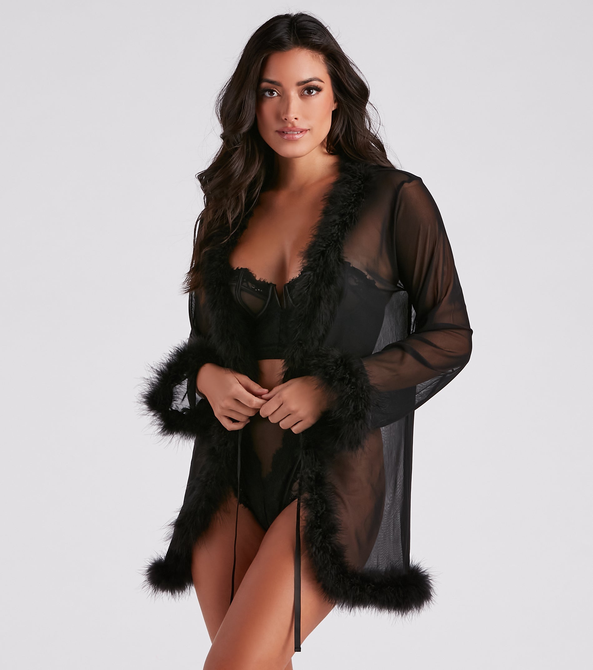 Forever Love Marabou Trim Robe