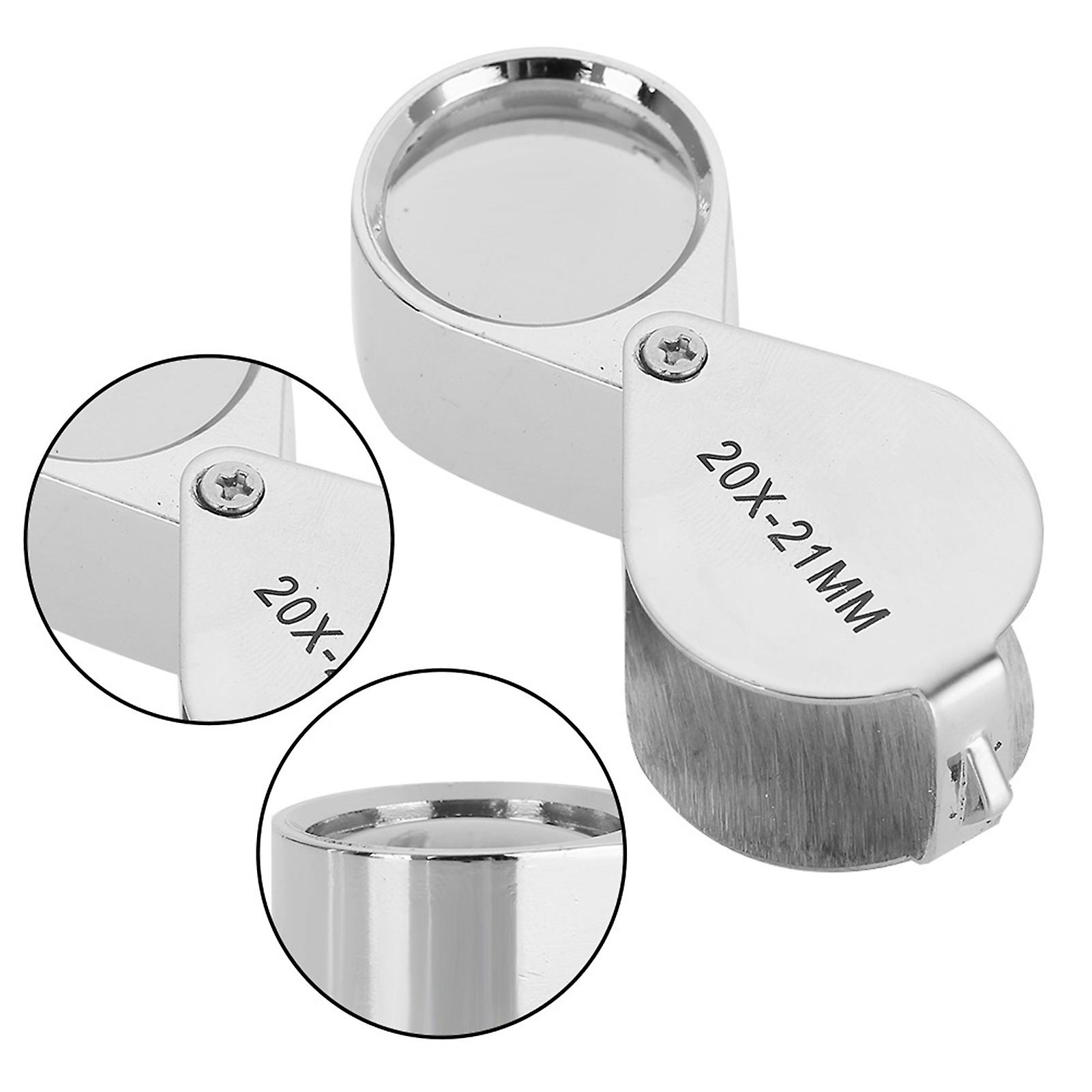 20x Portable Magnifier Folding Pocket Loupe With For Jewelry Checking Reading