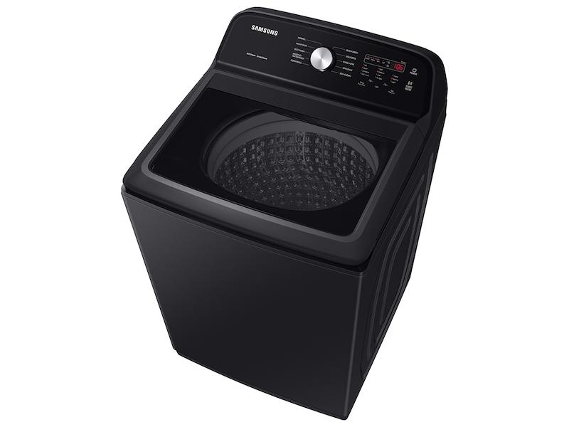 Samsung WA50B5100AV 5.0 Cu. Ft. Large Capacity Top Load Washer With Deep Fill And Ez Access Tub In Brushed Black