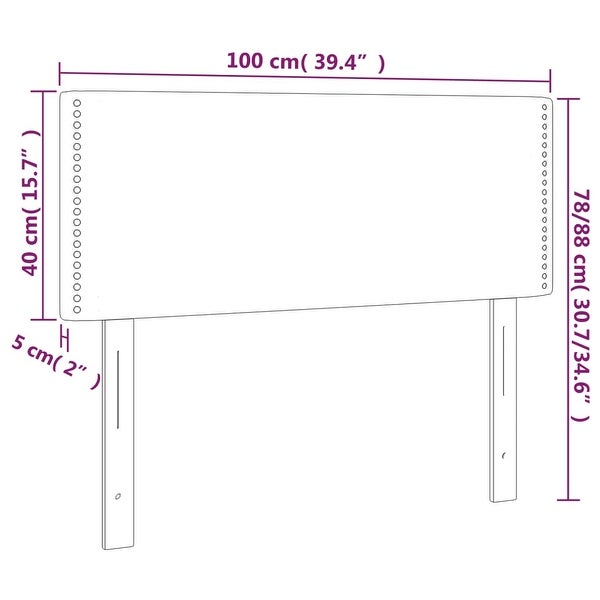 vidaXL Headboard Black 39.4