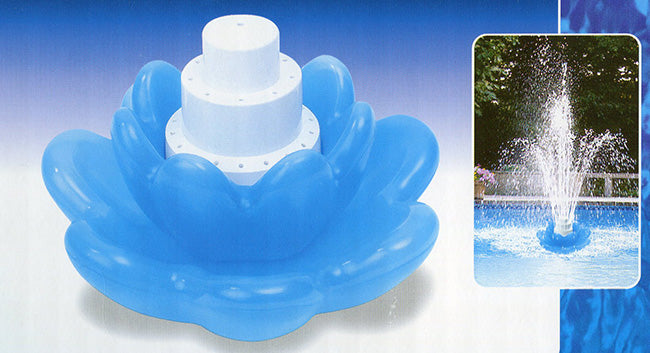 Swimline Floating Blue Blossom Flower Triple Tier Water Fountain for Swimming Pools 11