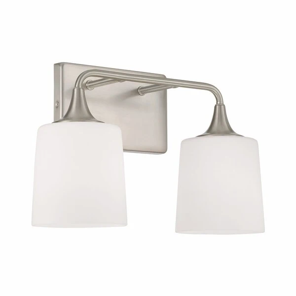 Presley 2-light Bath/ Vanity Fixture w/ Soft White Glass