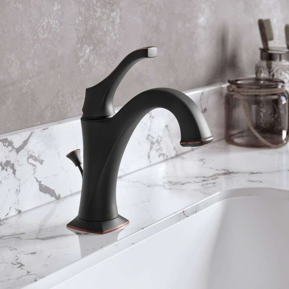 KRAUS Arlo Single Hole Single Handle Bathroom Faucet in Oil Rubbed Bronze KBF-1201ORB