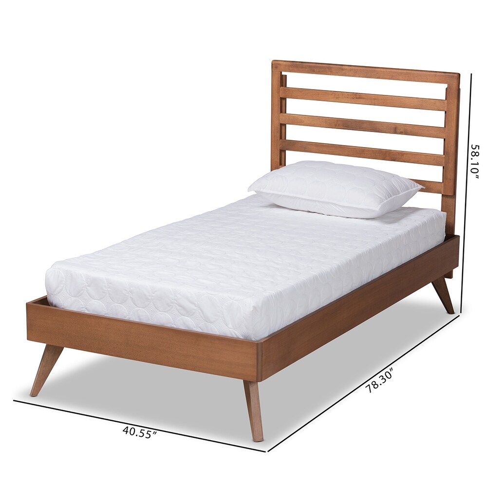 Shiro Mid Century Modern Wood Platform Bed