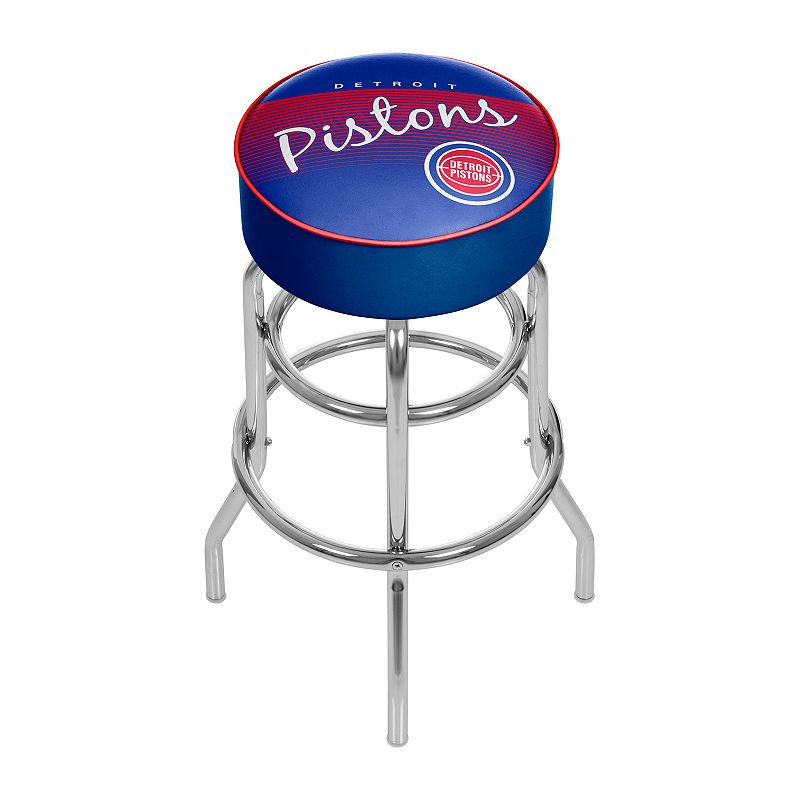 Detroit Pistons Hardwood Classics Padded Swivel Bar Stool