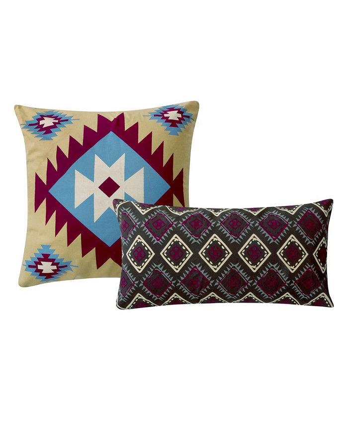 Greenland Home Fashions Southwest Native Motif Decorative Pillow Set， 12