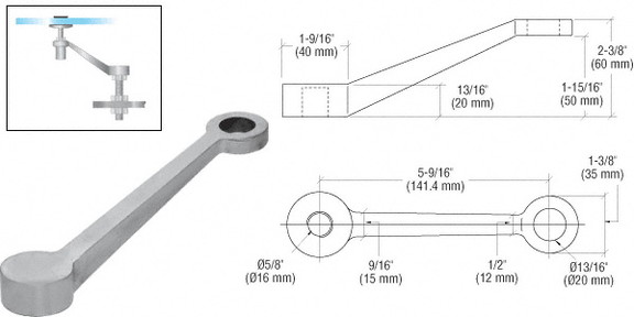 CRL Stainless Regular Duty Single Long Arm Column ...