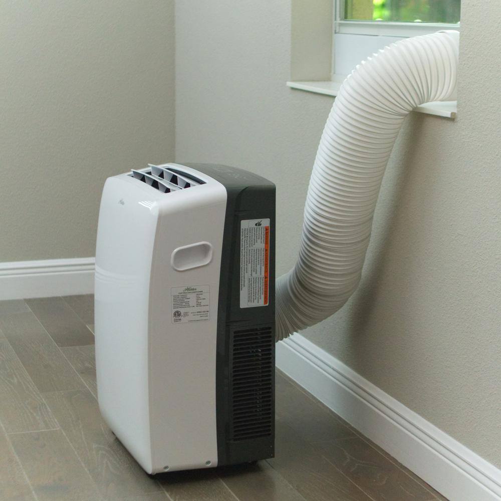 Hunter 10000 BTU 6500 BTU (DOE) Portable Air Conditioner in White with Dehumidifier and Remote Control HPAC-10C150