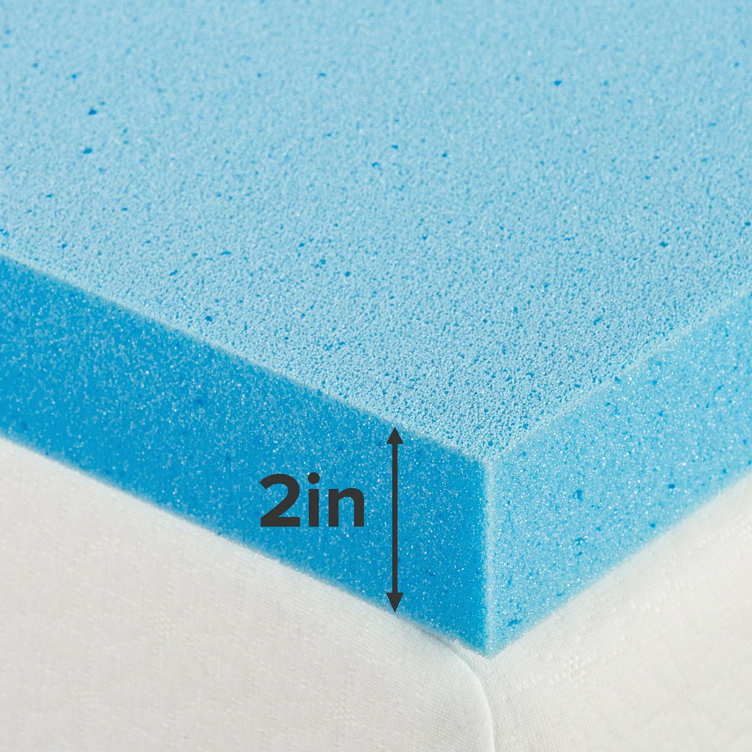 Zinus 2a Green Tea Cooling Gel Memory Foam Mattress Topper， Queen