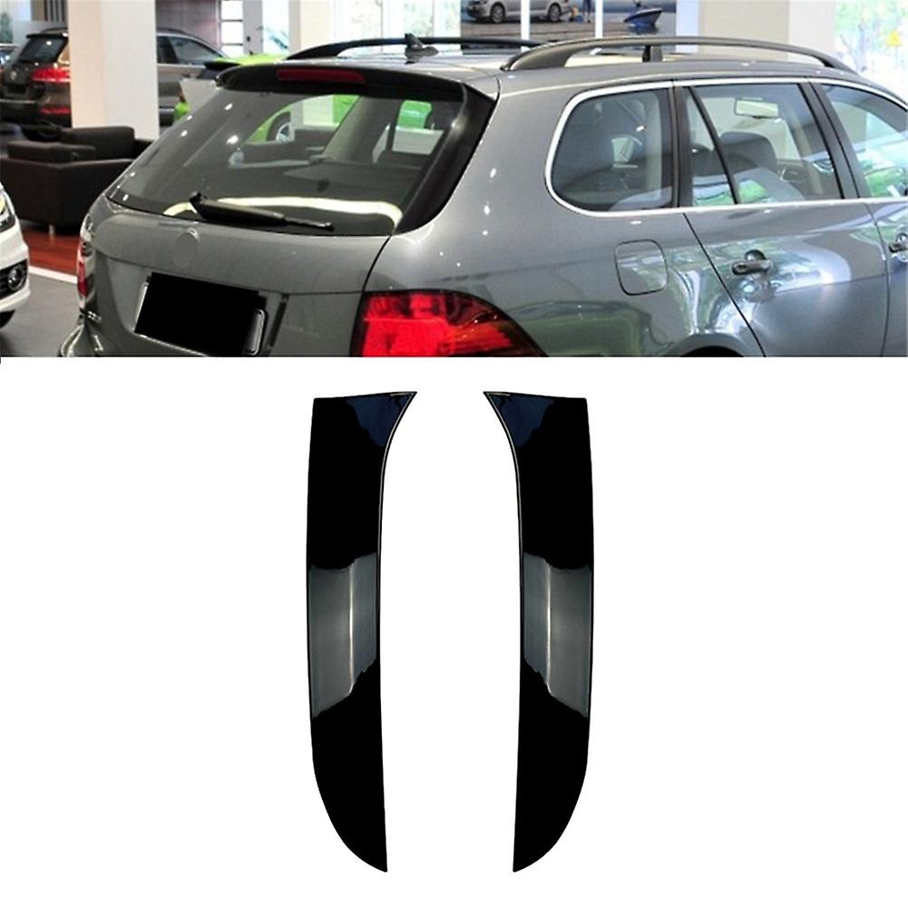 Rear Side Wing Roof Spoiler Stickers Trim Cover For Golf 6 Mk6 Variant Wagon Black