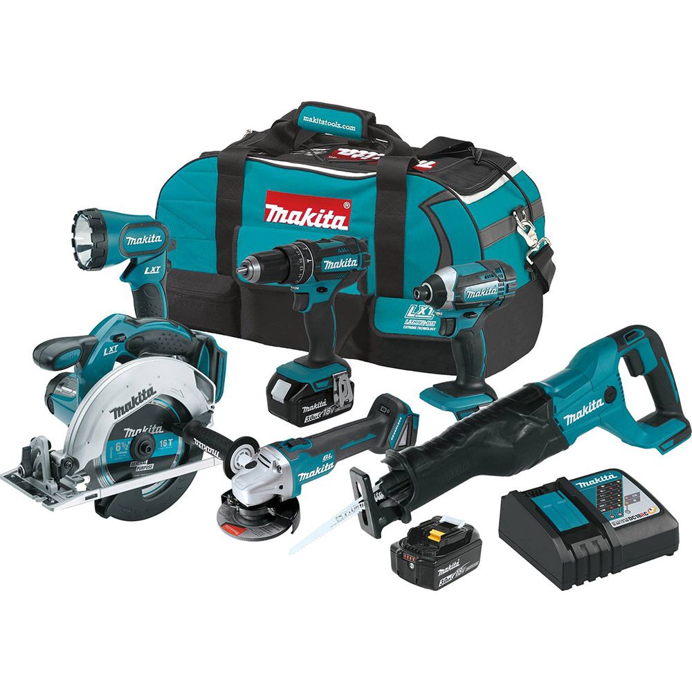 Makita XT610 18V LXT Lithium‑Ion Cordless 6‑Pc. Combo Kit (3.0Ah)