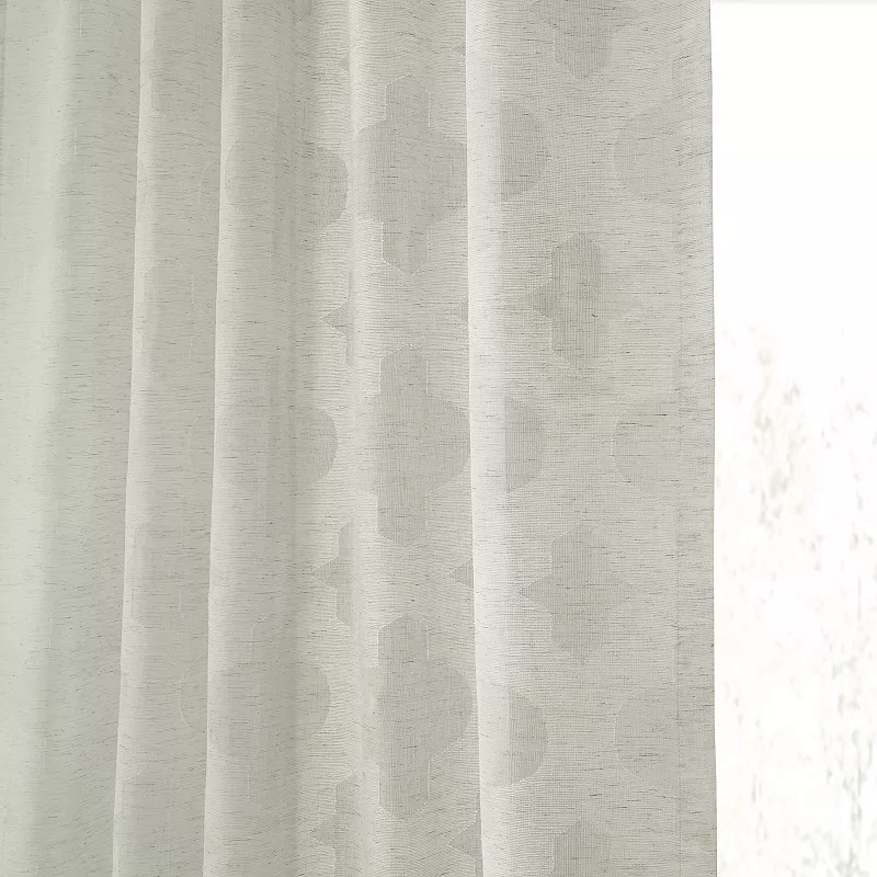 EFF Calais Tile Patterned Sheer Curtain