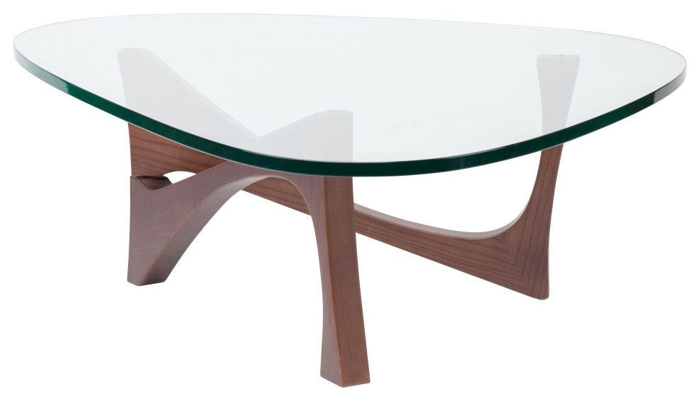 Akiro Walnut Wood Coffee Table   Coffee Tables   by Nuevo  Houzz