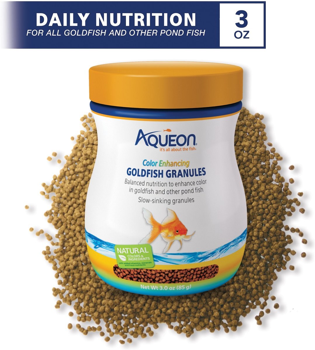 Aqueon Color Enhancing Goldfish Granules Fish Food