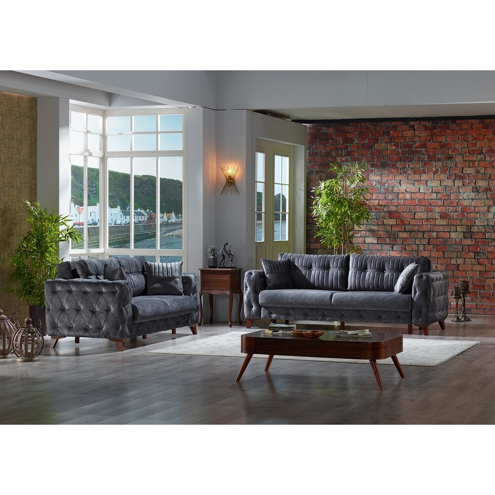 Lisbon 2 Pieces One Sofa One Loveseat Living Room Set