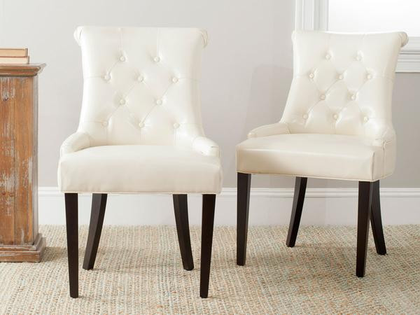 Randi 20 quotH Tufted Side Chair  Set of 2  Cream   Transitional   Dining Chairs   by V.S.D Furniture  Houzz