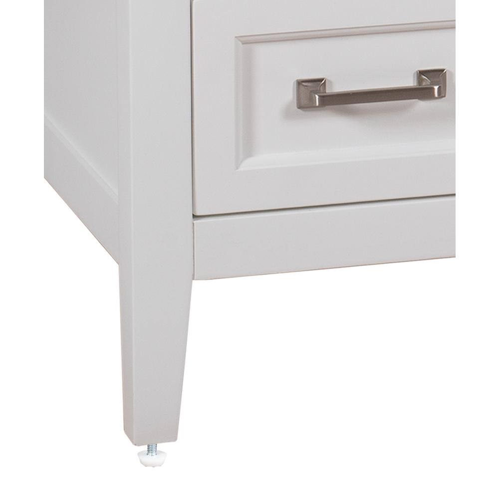 Home Decorators Collection Dennick 60 in. W x 22 in. D x 34.5 in. H Double Vanity in White with Engineered Carrara Marble Top and White Sinks TJ-0213V6022WH