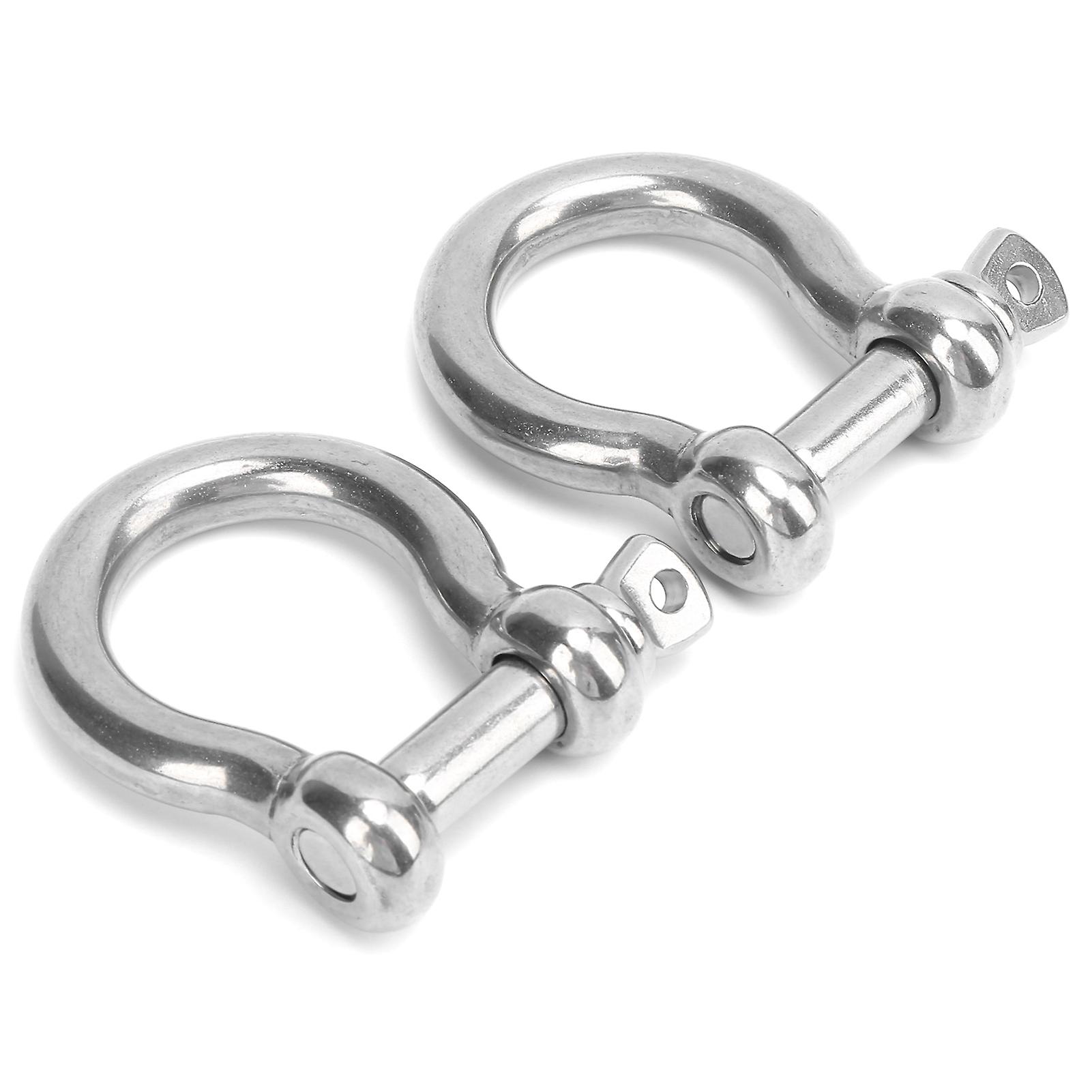 2pcs Bow Shackle Stainless Steel Strong Load Capacity D-ring Anchor For Camping Hiking Outdoor Sports(m12 520kg Load )