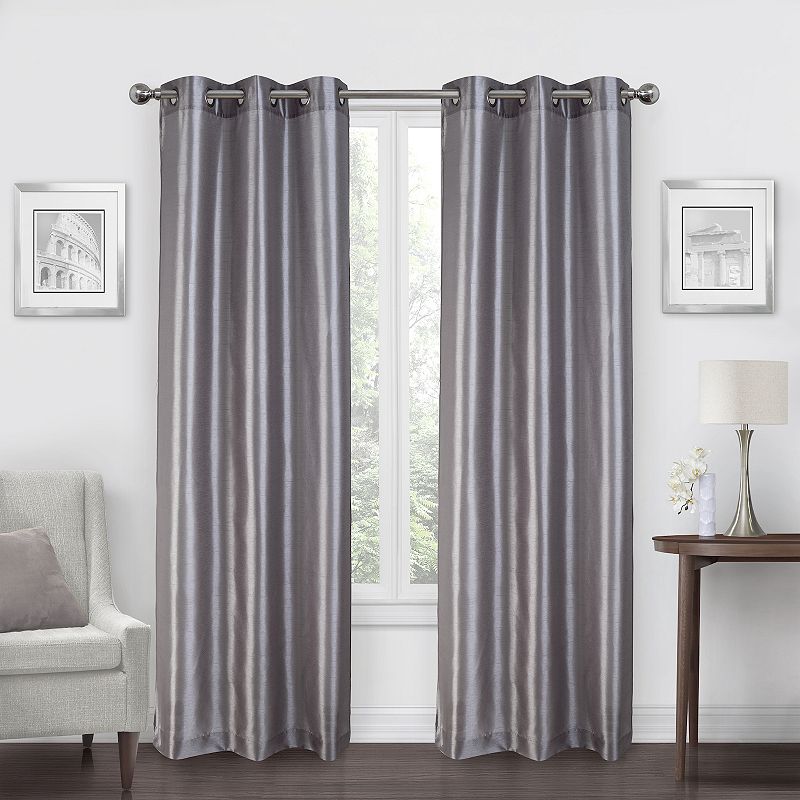 Regal Home 2 Decorative Faux Silk Window Curtain Panels