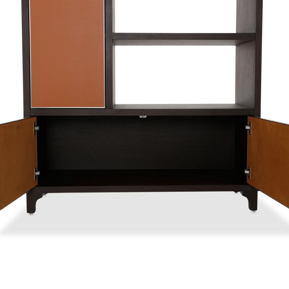 Aico 21 Cosmopolitan Left Bookcase  Umber/Orange 9029098L 812   Transitional   Bookcases   by Michael Amini  Houzz