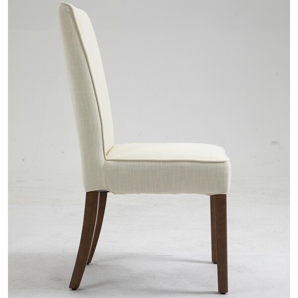 2 PCS Dining Chair Upholstered Chair with Solid Wood Legs for Dining