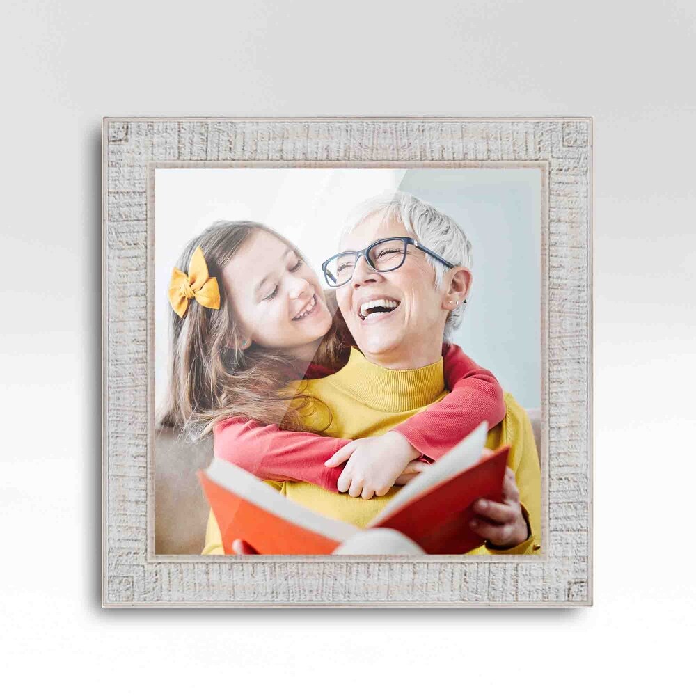 28x28 White Picture Frame   Wood Picture Frame Complete with UV