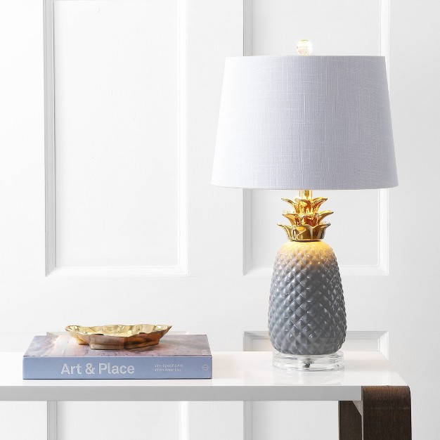 Ceramic Pineapple Table Lamp includes Energy Efficient Light Bulb Jonathan Y